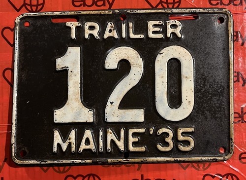 Targhe maine 1935 - maine, tre