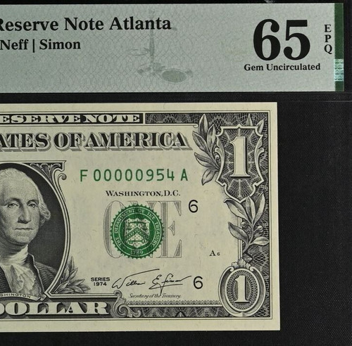 1974 atlanta frn pmg 65epq - 1974,